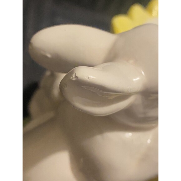 Vintage international bazaar bunny rabbit sunflower candy dish easter decor - Picture 8 of 8